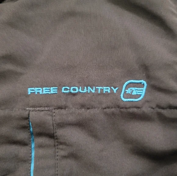 Free Country Blue/Brown Fleece Zip-Up Jacket Women's Size M - Picture 4 of 4